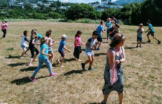 Lolly scramble for the kids 